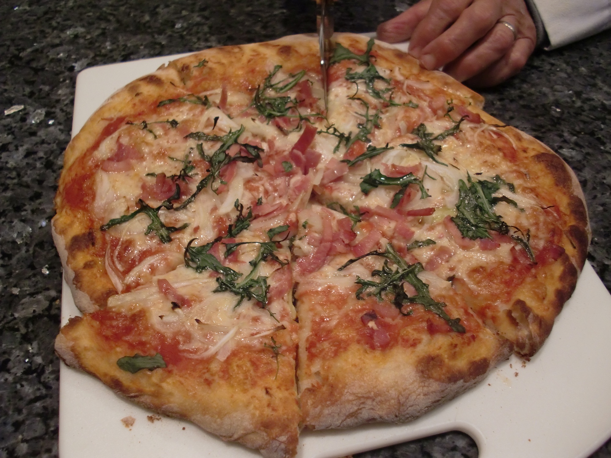Arugula Prosciutto and Onion Pizza Recipe