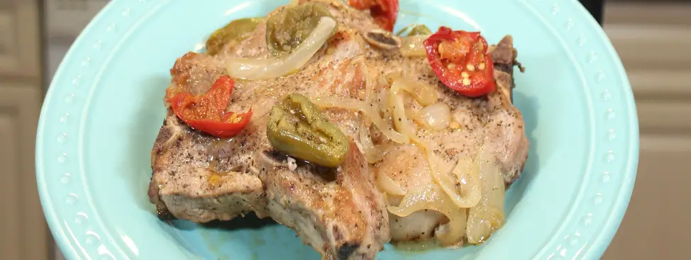 Pork Chops with Hot Cherry Peppers Recipe