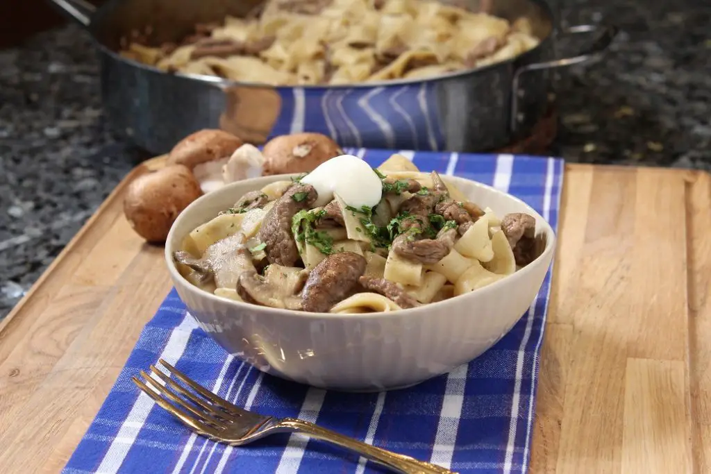 Beef Stroganoff with Pappardelle