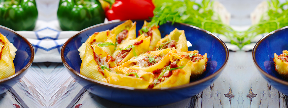 Sausage and Peppers Stuffed Shells
