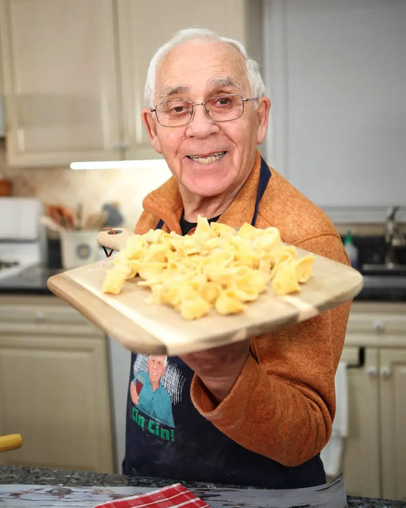 Making Pasta Tortellini Home On Wooden Stock Photo 1884537310