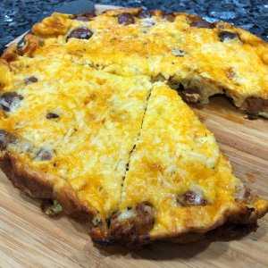 Sausage and Wild Onions Frittata