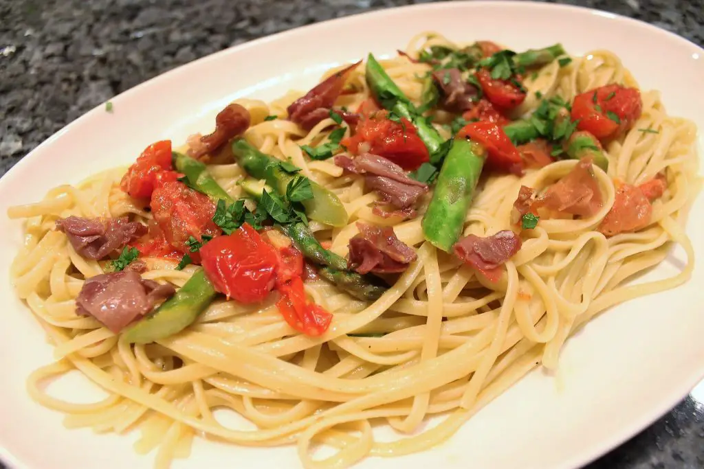 Pasta with Asparagus and Prosciutto Recipe Pasquale Sciarappa Recipes