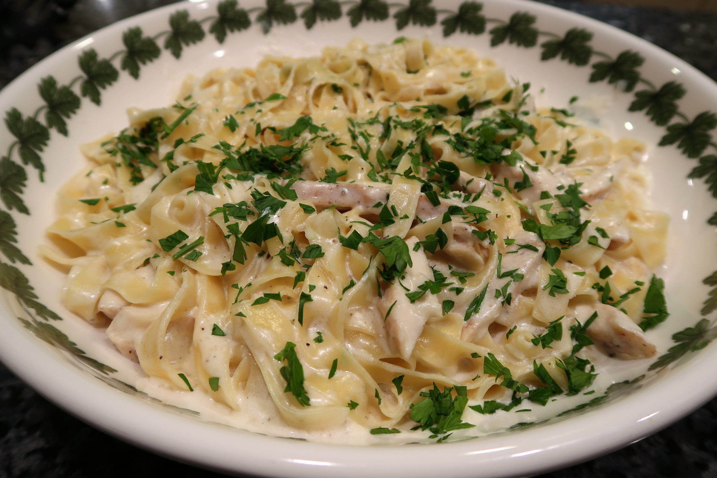 Fettuccine Alfredo with Chicken Recipe | Orsara Recipes