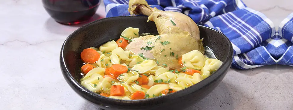 Chicken Soup with Tortellini