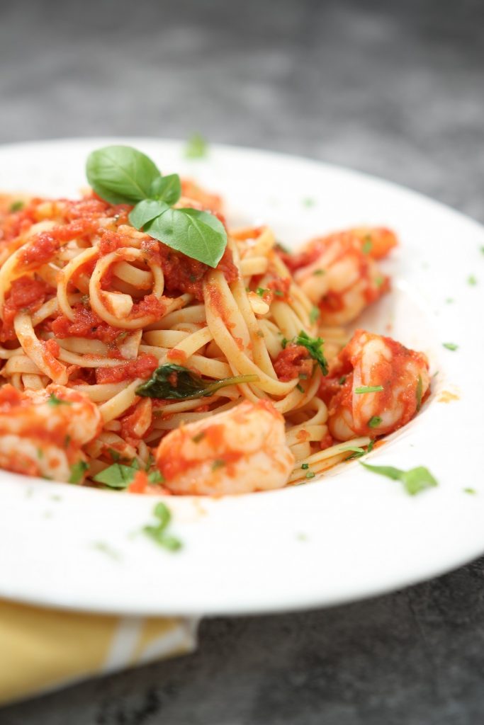 Shrimp Linguine with Tomato Sauce | Pasquale Sciarappa Recipes
