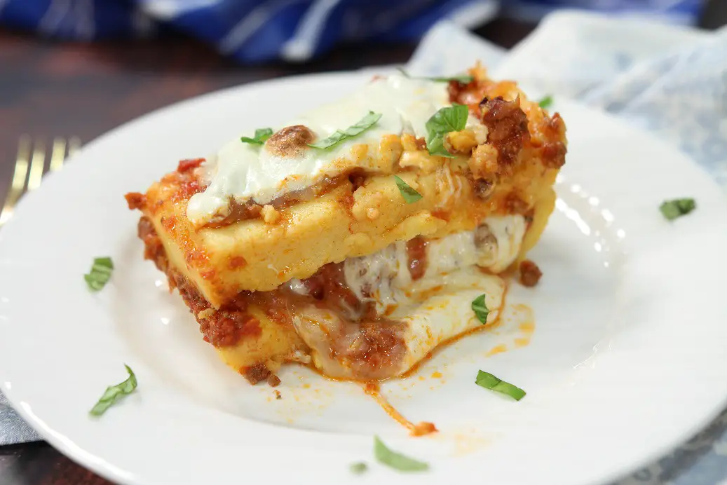 Cheesy Polenta Lasagna with Meat Sauce Pasquale Sciarappa Recipes