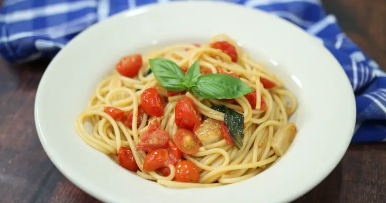 Spaghetti with Tomatoes and Anchovies